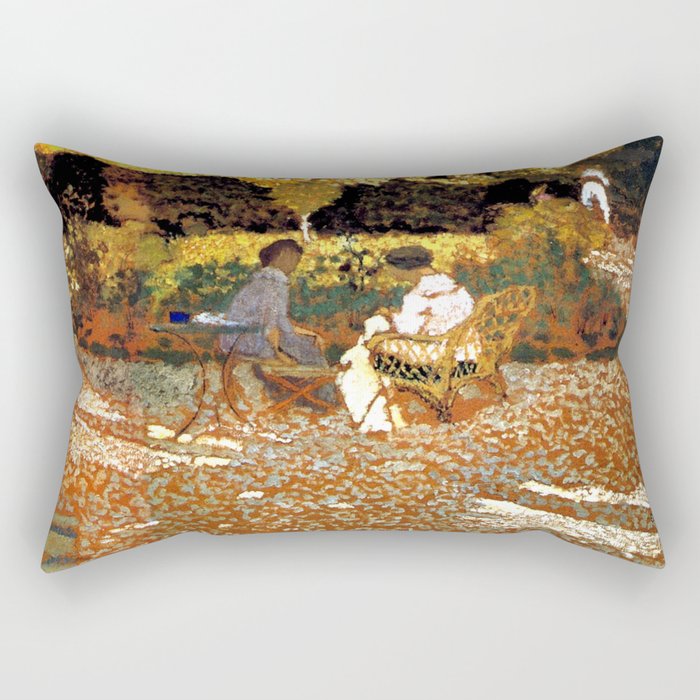 In the Garden by Édouard Vuillard - Les Nabis Oil Painting Rectangular Pillow