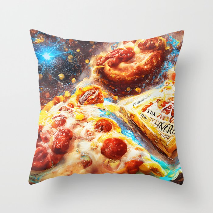 The Universe Inside a Pizza Box Throw Pillow