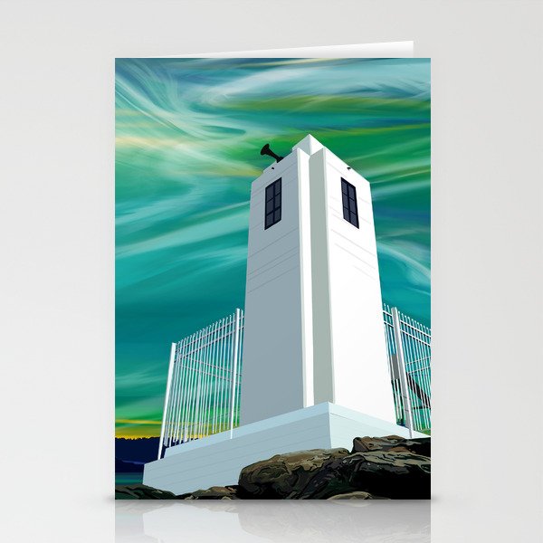 Northern Light & Lighthouse Stationery Cards