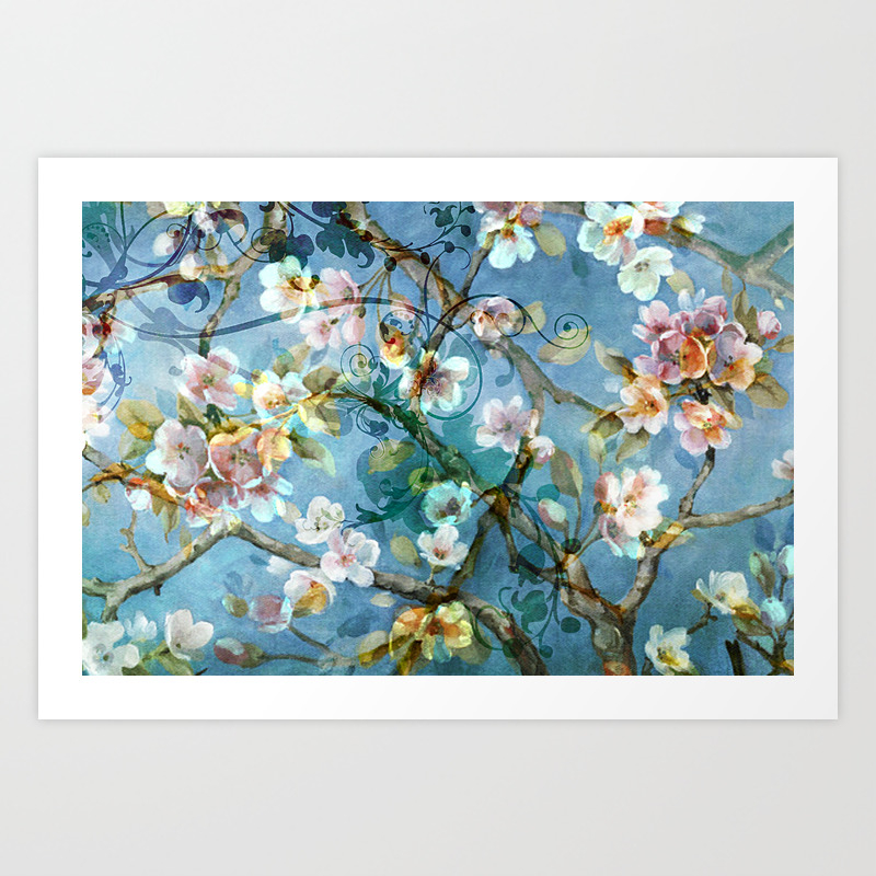 Fantasy Cherry Blossom Tree Art Print By Jokevermeer Society6