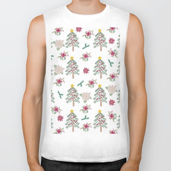 Christmas Pattern Biker Tank