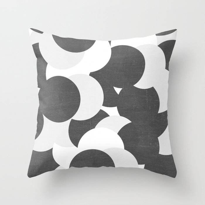 imagine black and white Throw Pillow by her art Society6