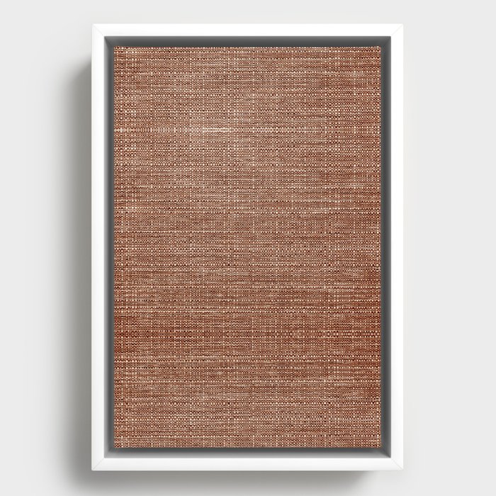 Heritage - Hand Woven Cloth Brown Framed Canvas