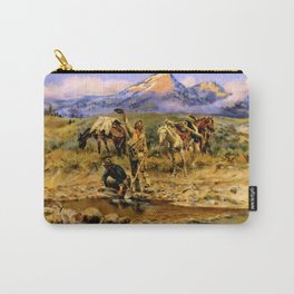 “Hitting Pay Dirt” by Charles M Russell Carry-All Pouch