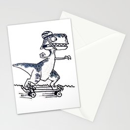 Skateboarding Dinosaur Stationery Cards