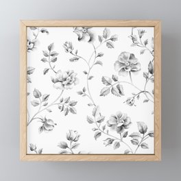 Floral Repeating Pattern Framed Mini Art Print