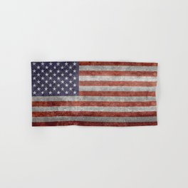 US Flag in Retro Grunge Hand & Bath Towel