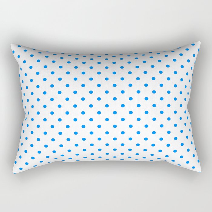 Dots (Azure/White) Rectangular Pillow
