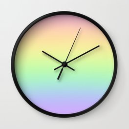 Pastel Rainbow Gradient! Wall Clock