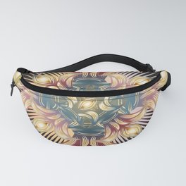 impressive cross made of stylized lilies Fanny Pack