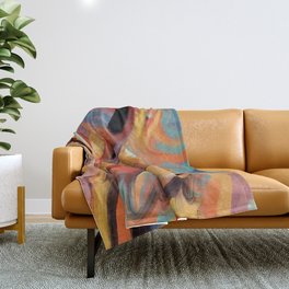Sacred Fire Dream Abstract Art by Emmanuel Signorino Throw Blanket
