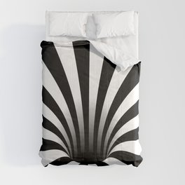 Optical Illusion Op Art Radial Stripes Warped Black Hole Comforter