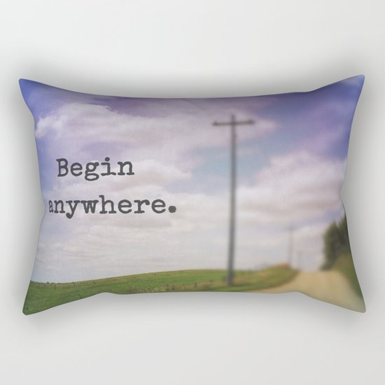 Begin Anywhere Rectangular Pillow