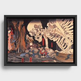 Takiyasha The Witch And The Skeleton Spectre By Utagawa Kuniyoshi Framed Canvas