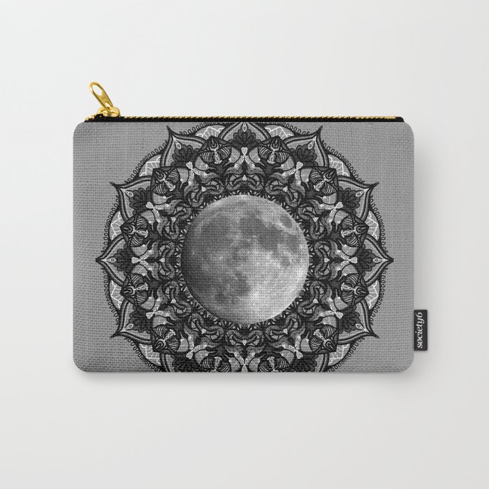SILVER MOON MANDALA Carry-All Pouch
