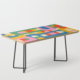 Bo Kaap Colorful Abstract Pattern Coffee Table