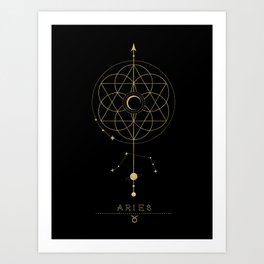 Aries Zodiac Constellation Art Print