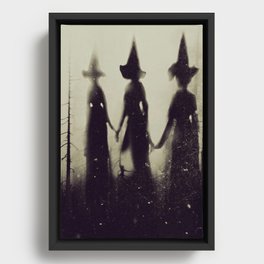Shadow witches sepia  Framed Canvas