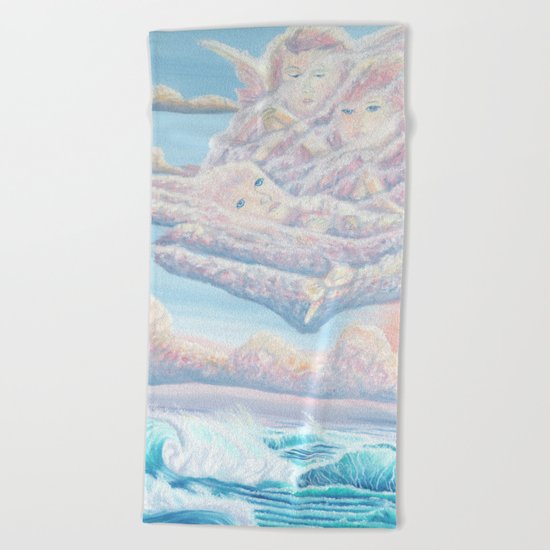 Les anges gardiens de l'amour Beach Towel