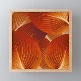 Leaves in Terracotta Color #decor #society6 #buyart Framed Mini Art Print