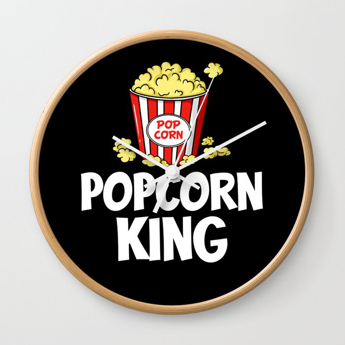 Popcorn Machine Movie Snack Maker Wall Clock