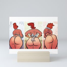 Cartoon MILFs - Wilma Flintstone, Dexter's Mom and Jane Jetson - Cartoon PinUp Mini Art Print