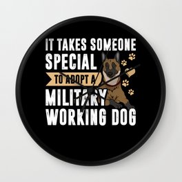 Belgian Malinois Military Working Dog Adoption Wall Clock
