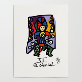 Le Chariot Tarot Card Street Art Illustration Poster