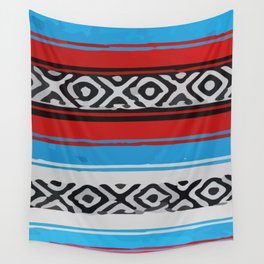 Mexican blanket falsa serape folkart Wall Tapestry