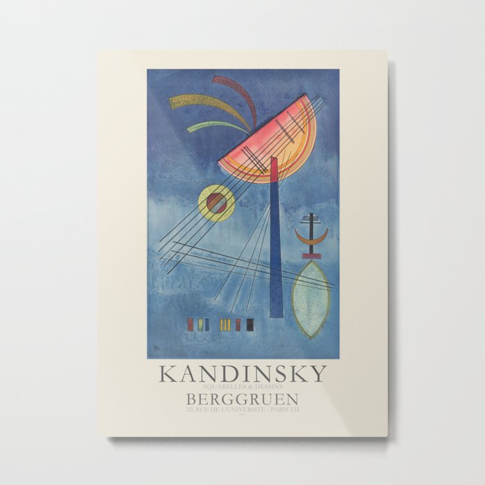 Wassily Kandinsky. Exhibition poster for Galerie Espace Berggruen in Paris, 1972. Metal Print