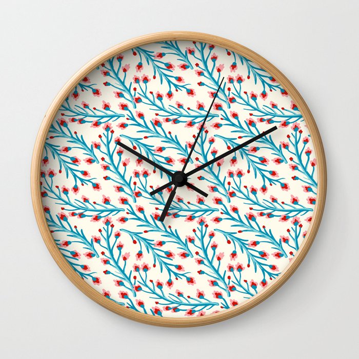 Floral pattern Wall Clock
