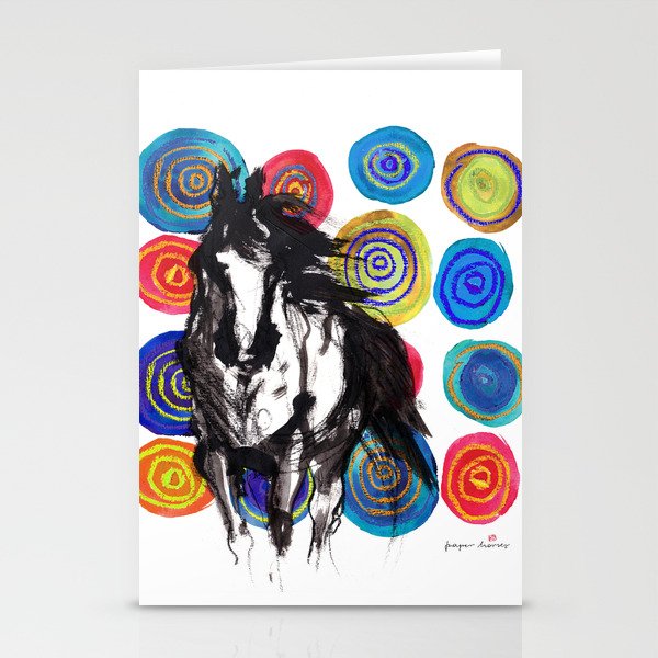 Wild horse with the rings Stationery Cards