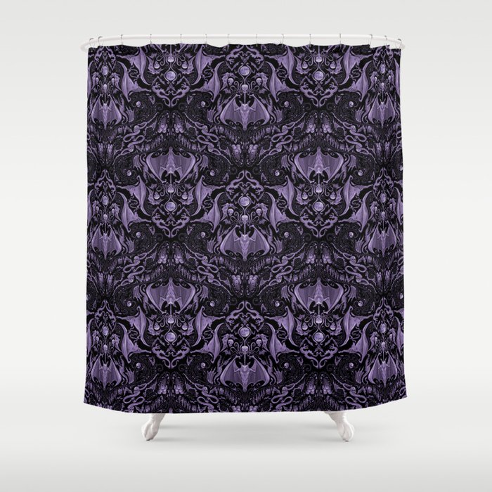 Bats and Beasts - ROYAL PURPLE Shower Curtain
