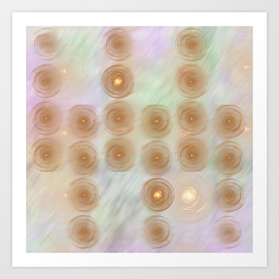 Abstract data crunching Art Print