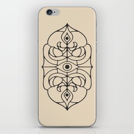 Neutral Psychedelic Plant Drawing iPhone Skin