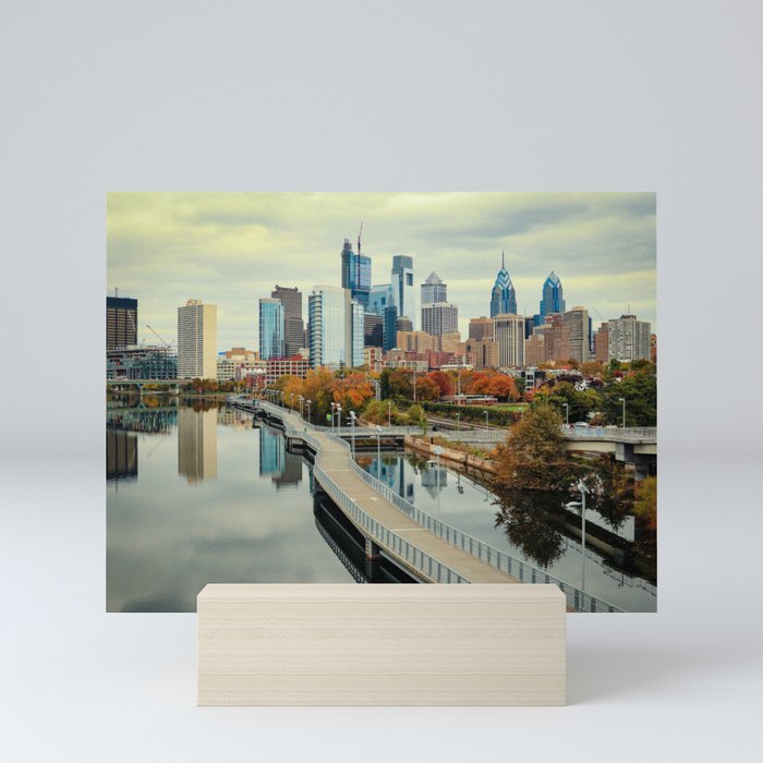 Philadelphia Fall Skyline Mini Art Print