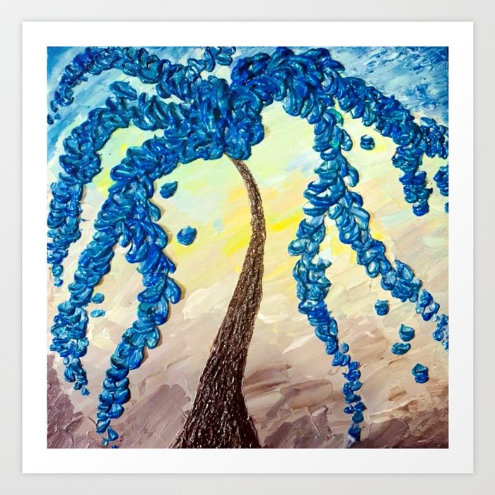 My Blue Palm Art Print