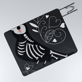 My Skeleton Friends - Crow Picnic Blanket