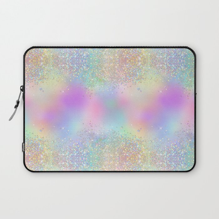 Pretty Rainbow Holographic Glitter Laptop Sleeve