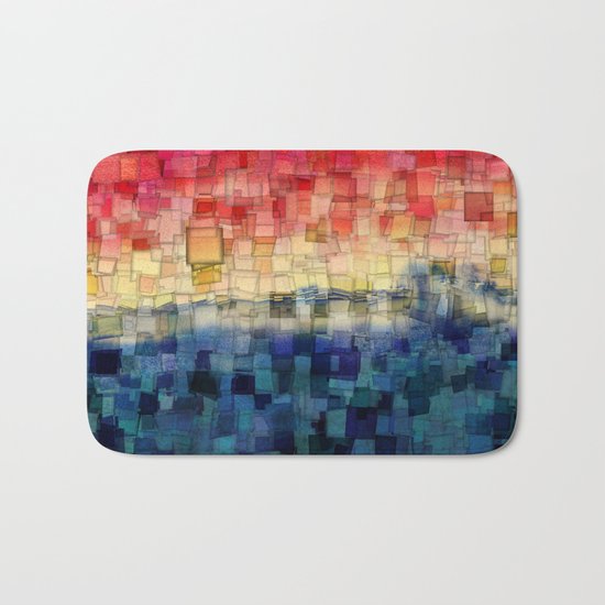 Blue Tide Mosaic Bath Mat