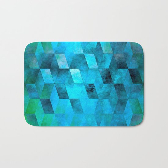 Stacked Sky (blue) Bath Mat