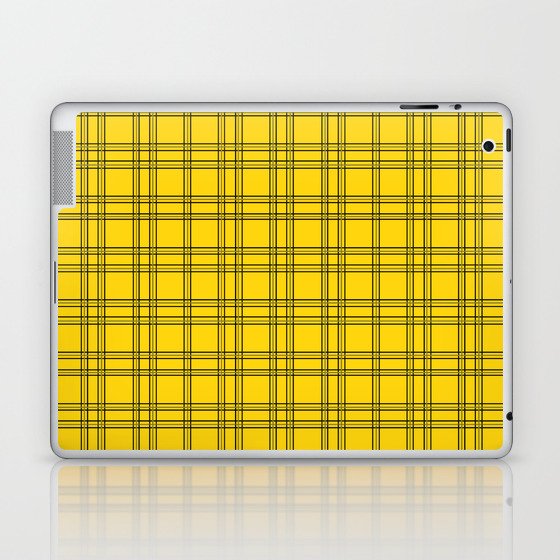 90's Yellow Plaid Laptop & iPad Skin