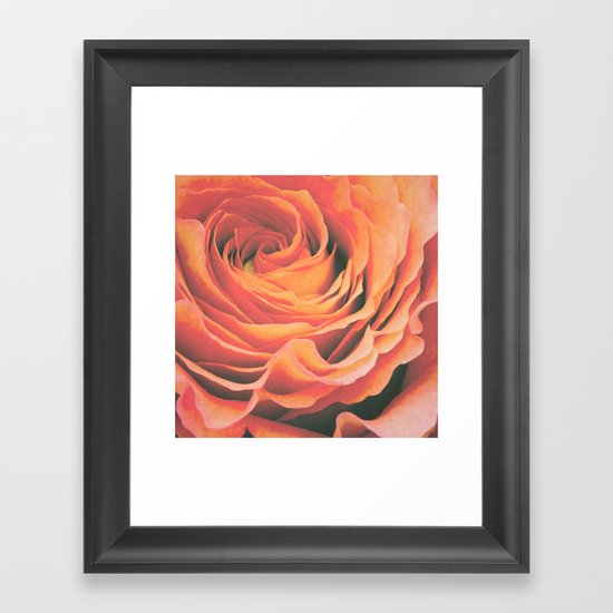Le pétale de rose Framed Art Print