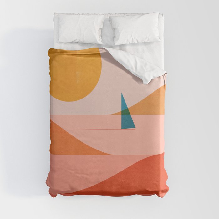Abstraction_Sailing_Ocean_002 Duvet Cover