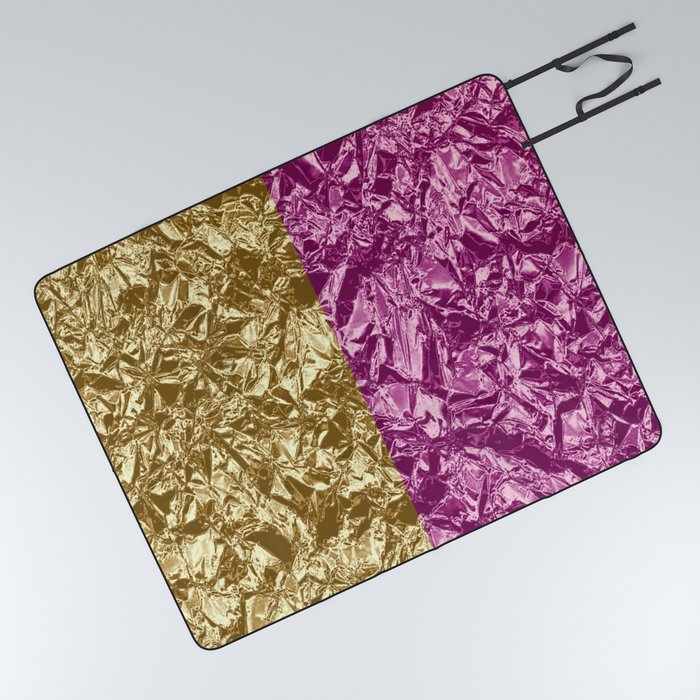 Gold Pink Foil Modern Collection Picnic Blanket