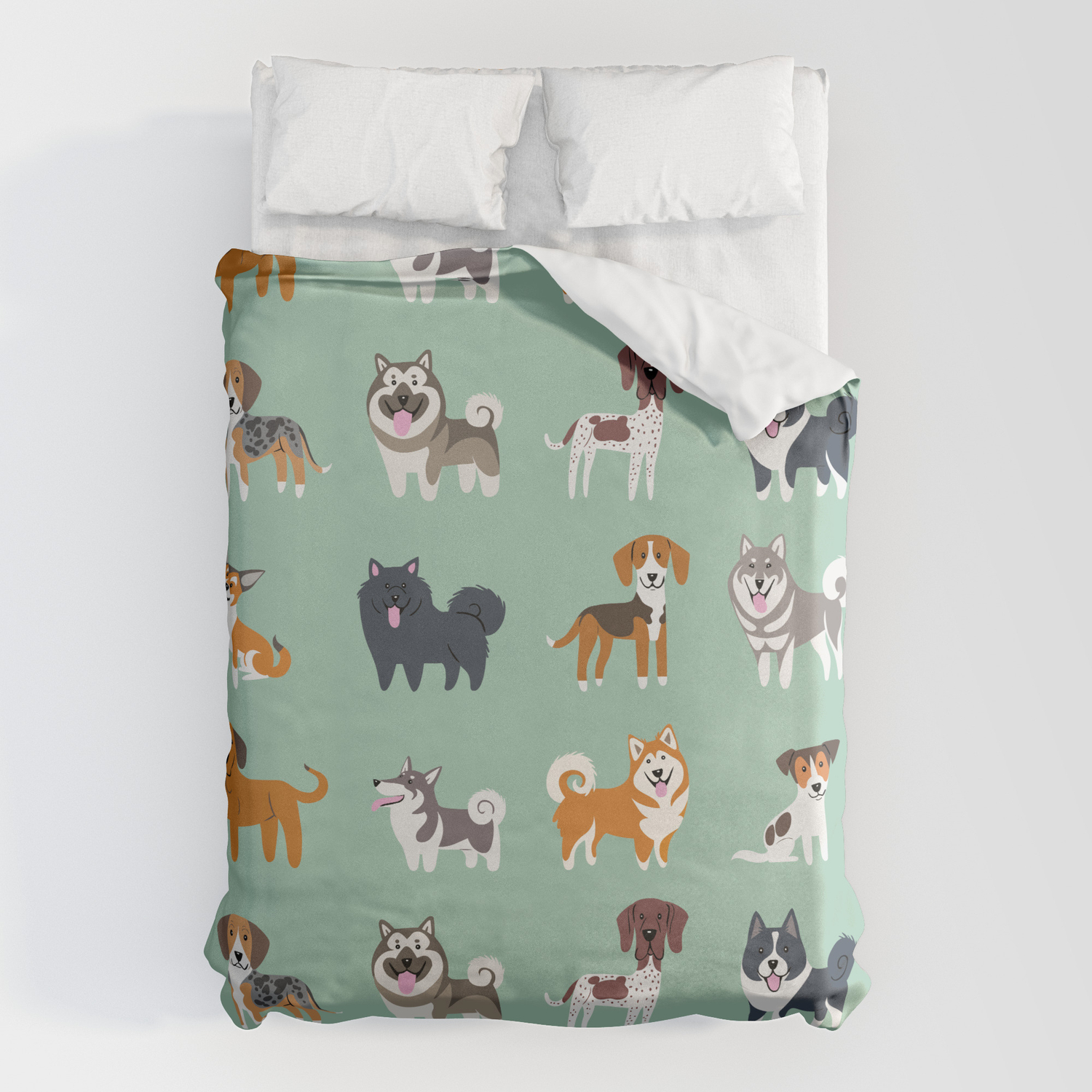 Nordic Dogs Duvet Cover By Doggie, Duvet Covers With Dogs On
