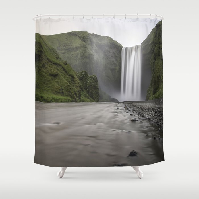 Skógafoss Shower Curtain