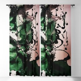 pink and green  Blackout Curtain