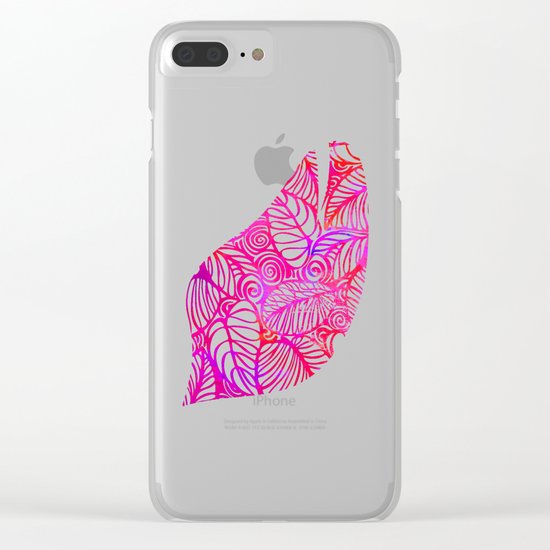 Leaves Clear iPhone Case