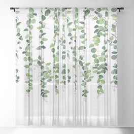 Eucalyptus Garland  Sheer Curtain